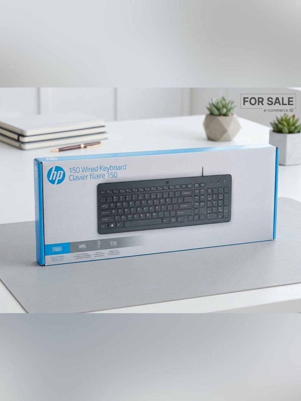 HP 150 Wired Keyboard — black